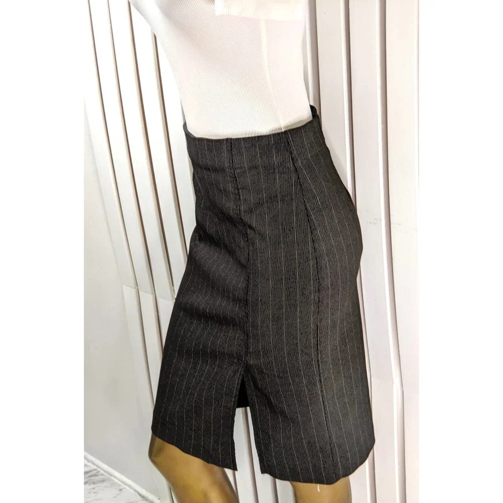 Womens Wildlife Sportswear Pencil Tube Skirt Black Print Professional Y2K Size 8 - Picture 10 of 11